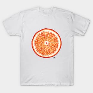 Watercolor Orange Slice by Skye Rain Art T-Shirt